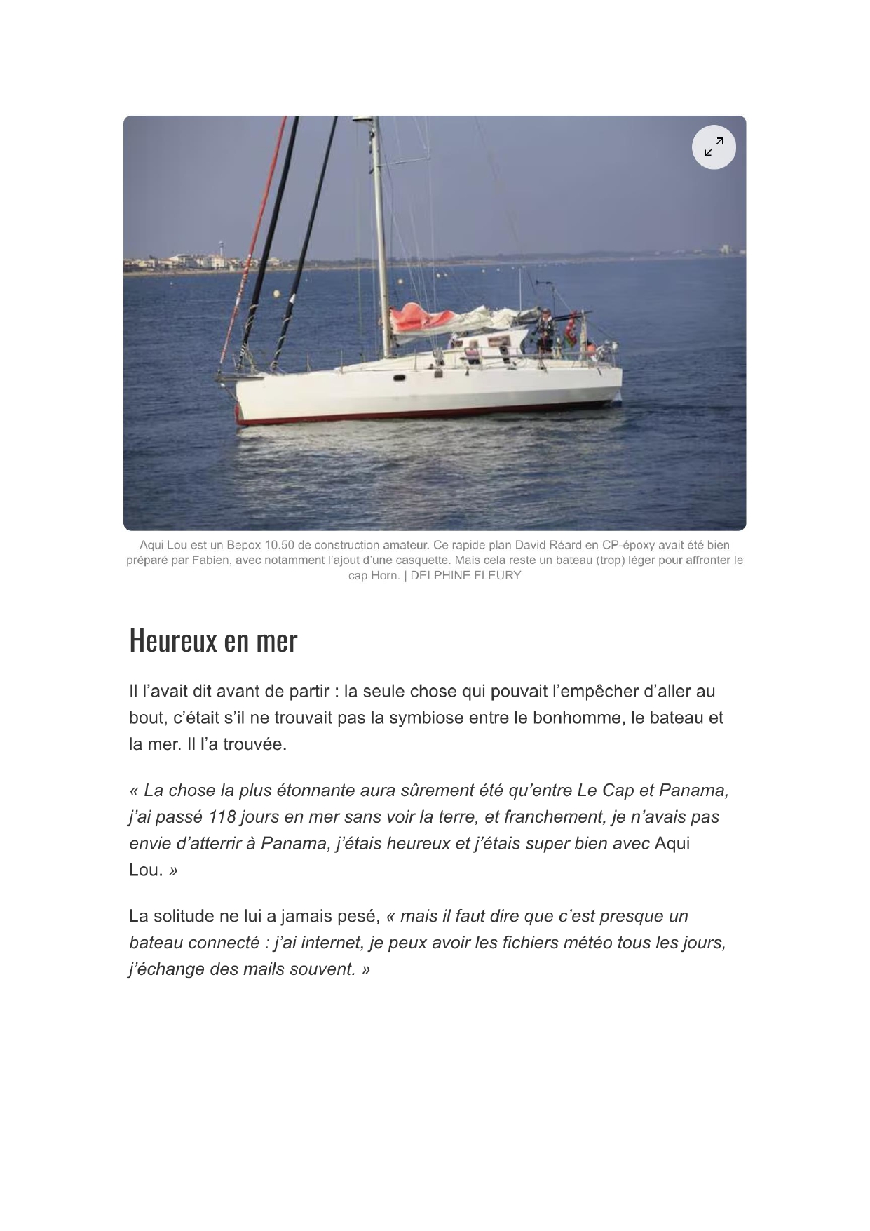 Article du journal Voile et Voilier 06/2025